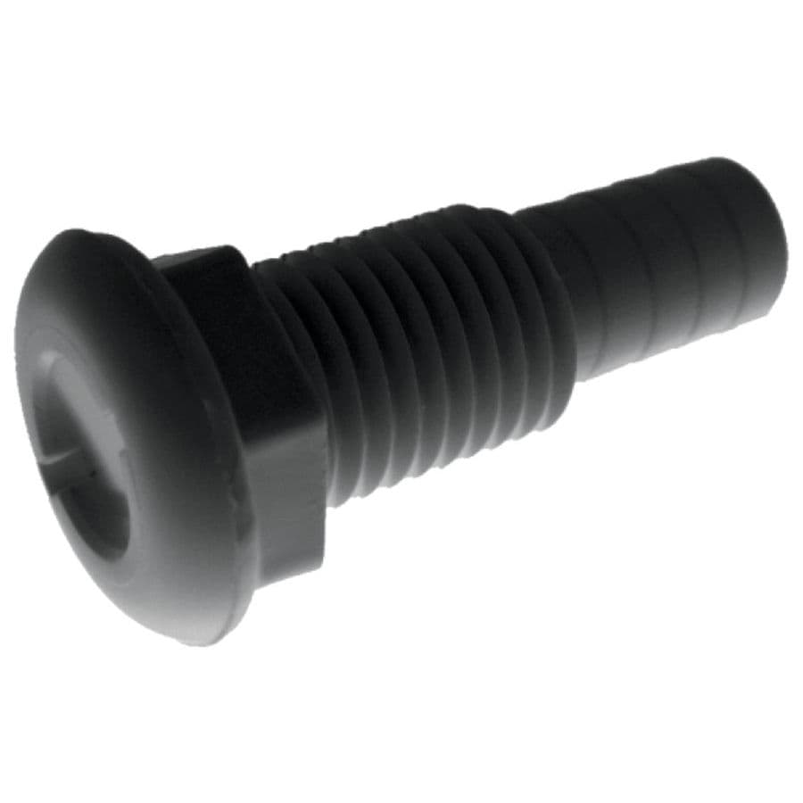 Black Plastic Straight Thru-Hull Connectors - Bulk (3-1/2” L x 1-1/8” ID)