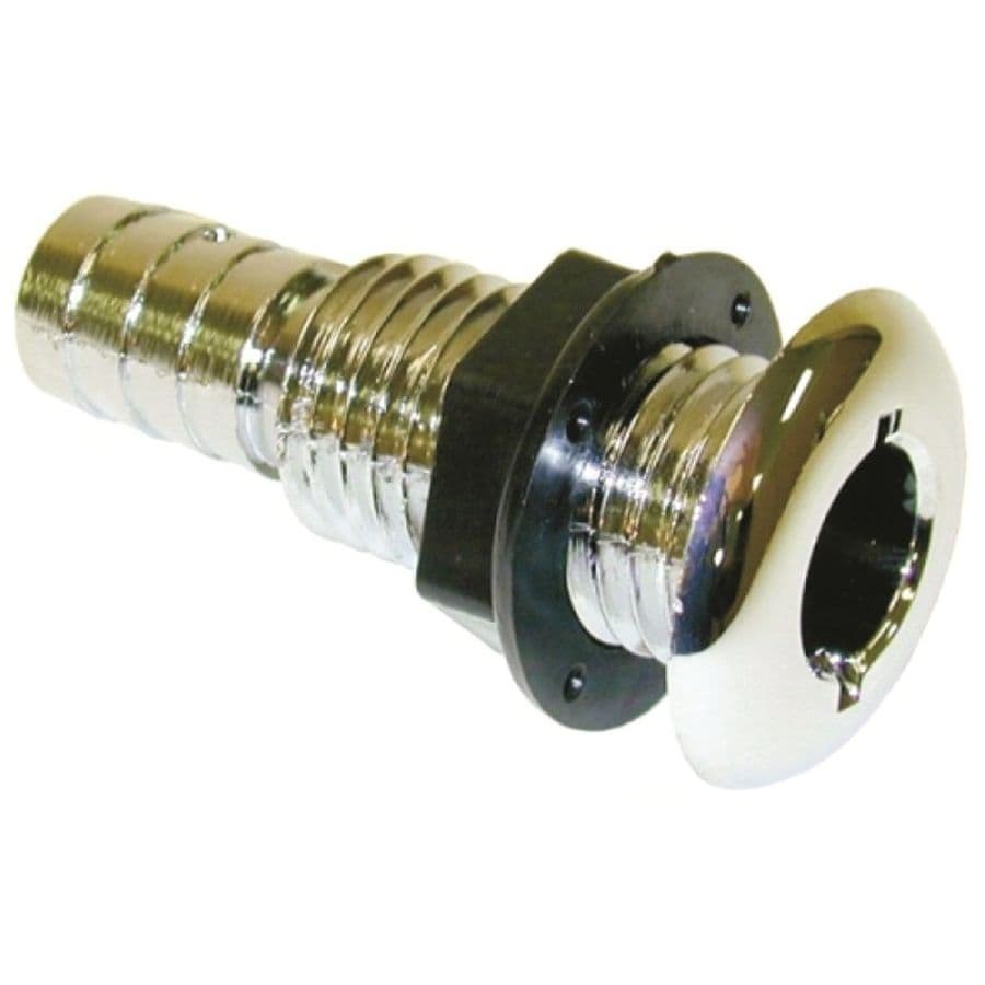 Chrome Plated Plastic Straight Thru-Hull Connectors - Package (3/4” ID)