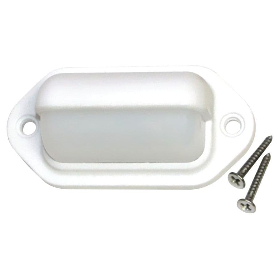 L.E.D. Companion Way Light (White Bezel, 2 White LEDs)