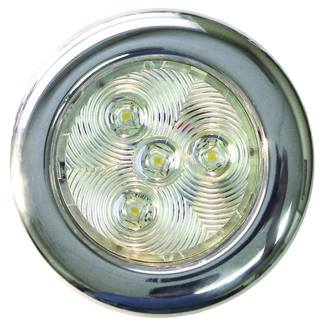 L.E.D. Stainless Steel Puck Light (4 Warm White LEDs)