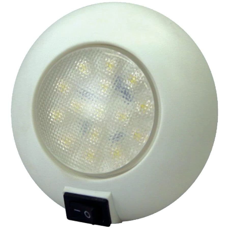 L.E.D. Surface Mount Dome Light (15 Cool White LEDs)