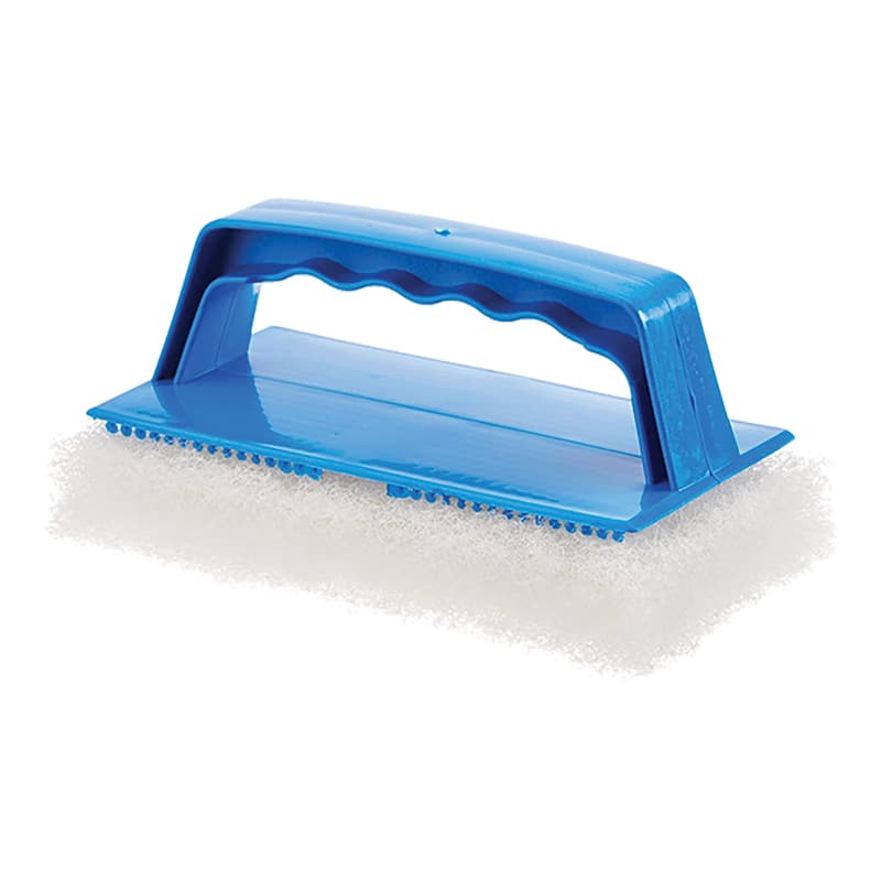 Scrub Pad with Handle (White, Fine Grade)