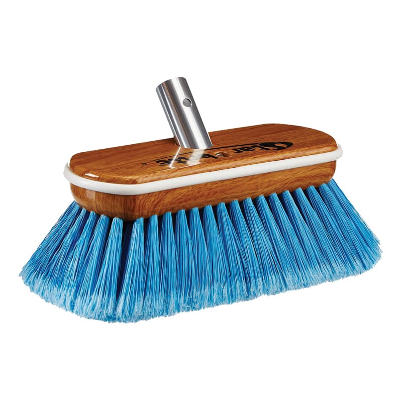 Premium Synthetic Wood Block Medium Wash Brush with Bumper (8", Blue)