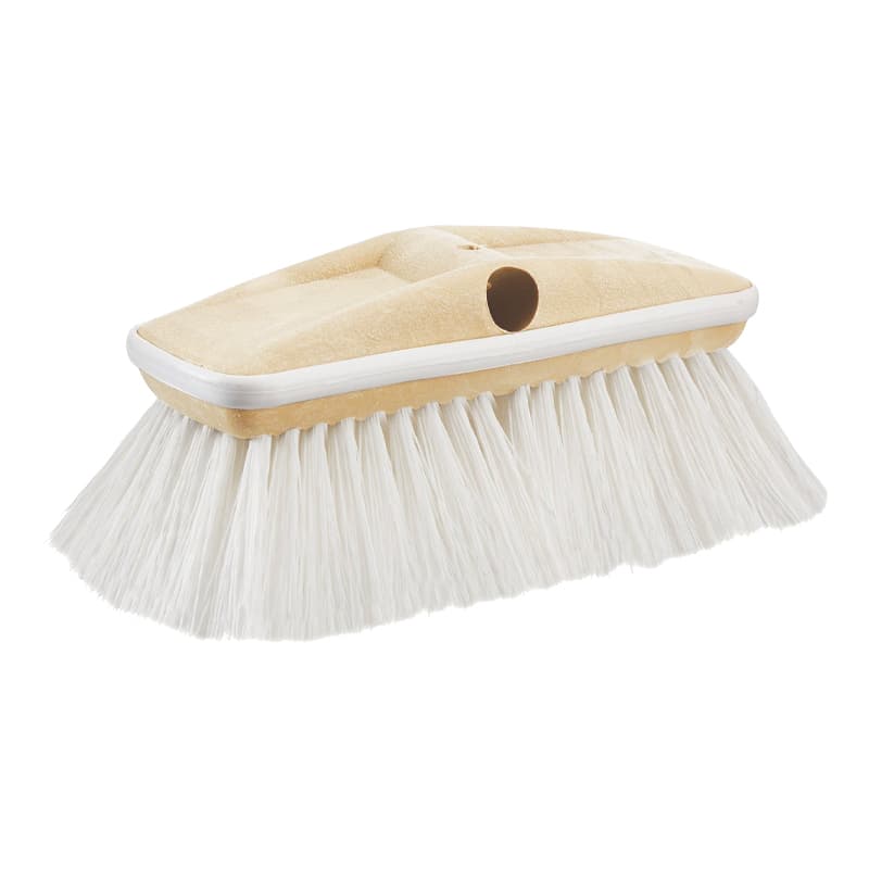 Deluxe Block Scrub Brush with Bumper (8", White)