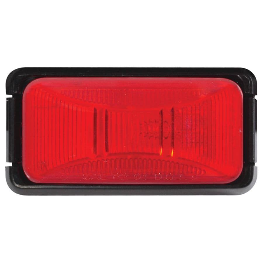 Sealed Marker/Clearance Light - Red Light with Black Base