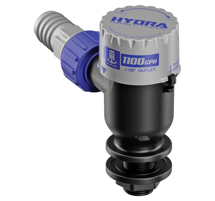 Hydra Livewell Pump with Short Threaded Intake Tube (1,100 GPH)