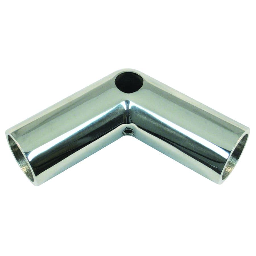 Cast Stainless Steel Rail Fitting - 110° Bow Form (7/8” OD Tubing)