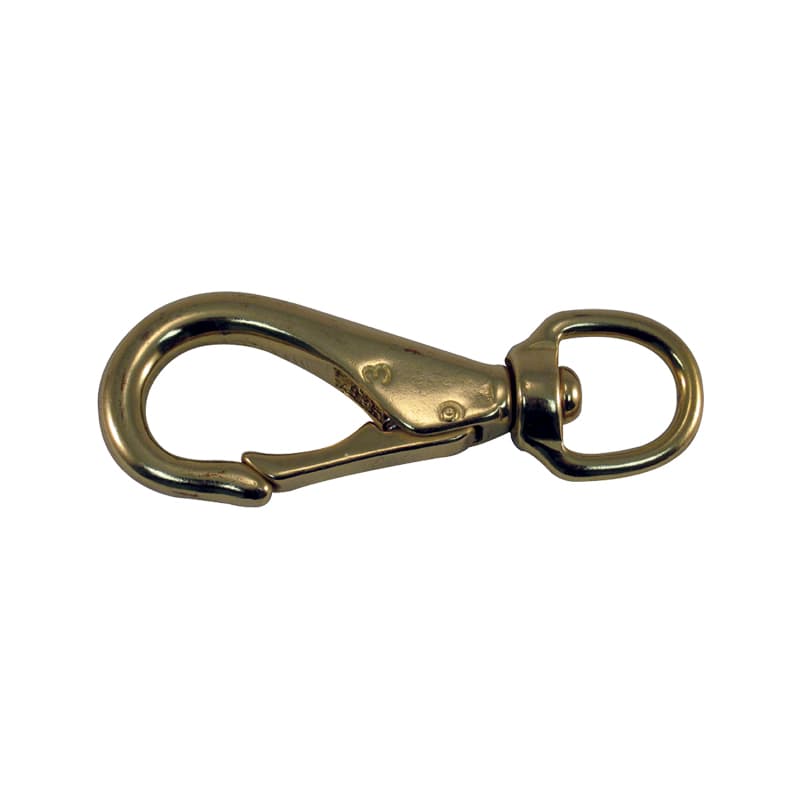 Swivel Eye Snap Hook (Solid Brass, 3-5/8” L x 3/4” ID)
