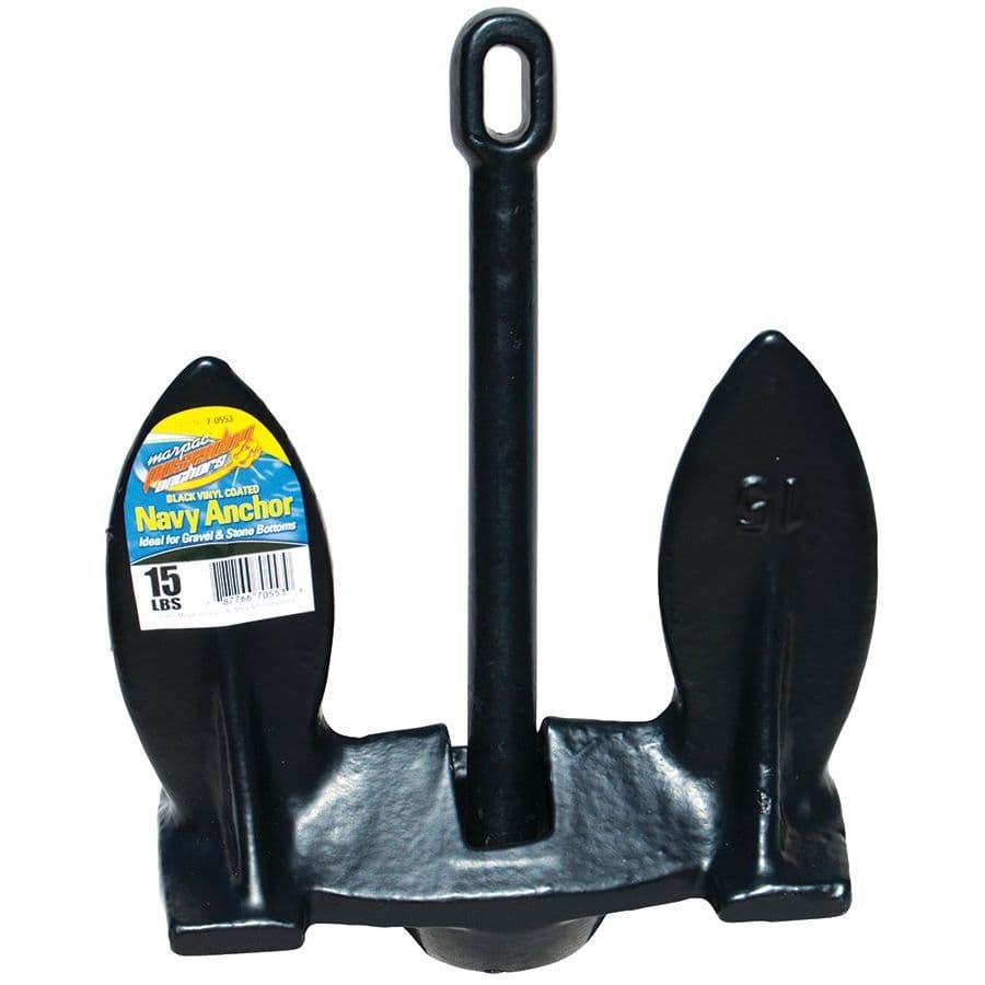 Black Vinyl Coated Navy™ Anchor - 15 lbs.