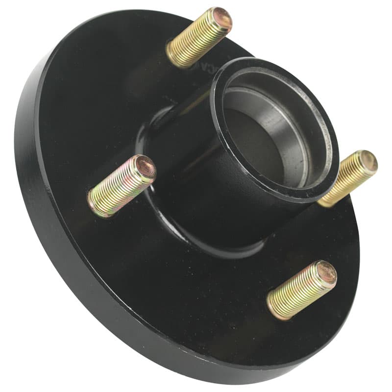 Black Coated Wheel Hub Kit (4 Stud Hub, Capacity: 1250#)
