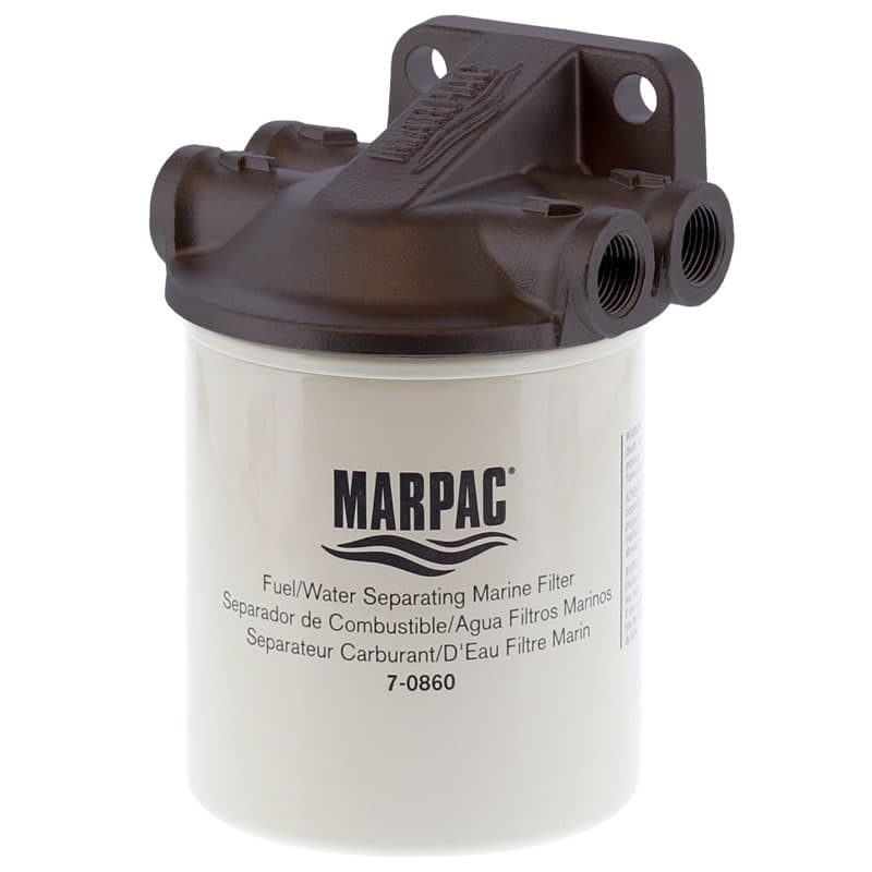 Fuel/Water Separating Marine Filter Kit with Aluminum Filter Bracket