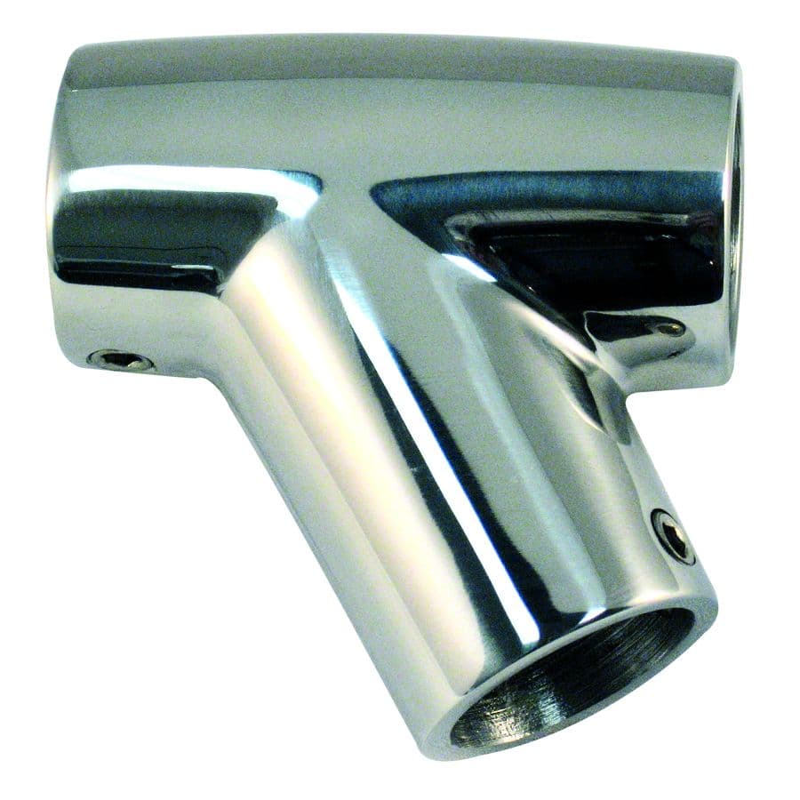 Cast Stainless Steel Rail Fitting - 60° Tee (1” OD Tubing)