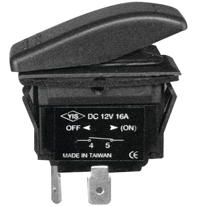 Non-Illuminated Euro-Style Rocker Switch (Momentary On-Off-Mom. On, SPDT)