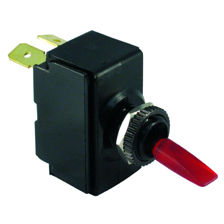 Illuminated Toggle Switch (On-Off-On, DPDT, 6 Terminals)