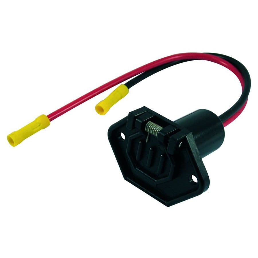 12 Volt, 2 Wire Trolling Motor Female Socket - Boat Side Connector