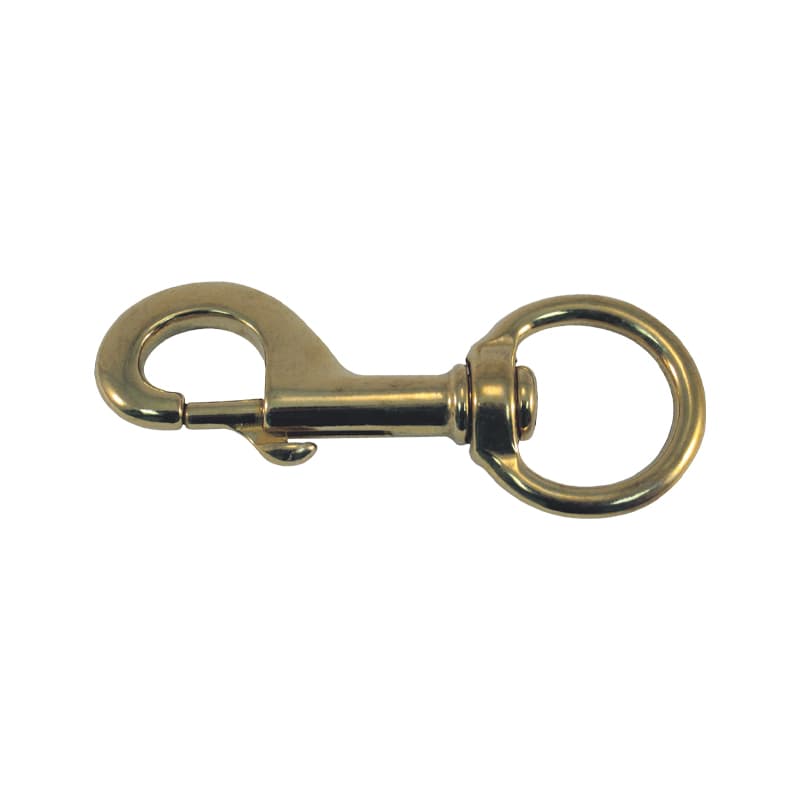Swivel Eye Bolt Snap (Solid Brass, 3-1/2” L x 1” ID)