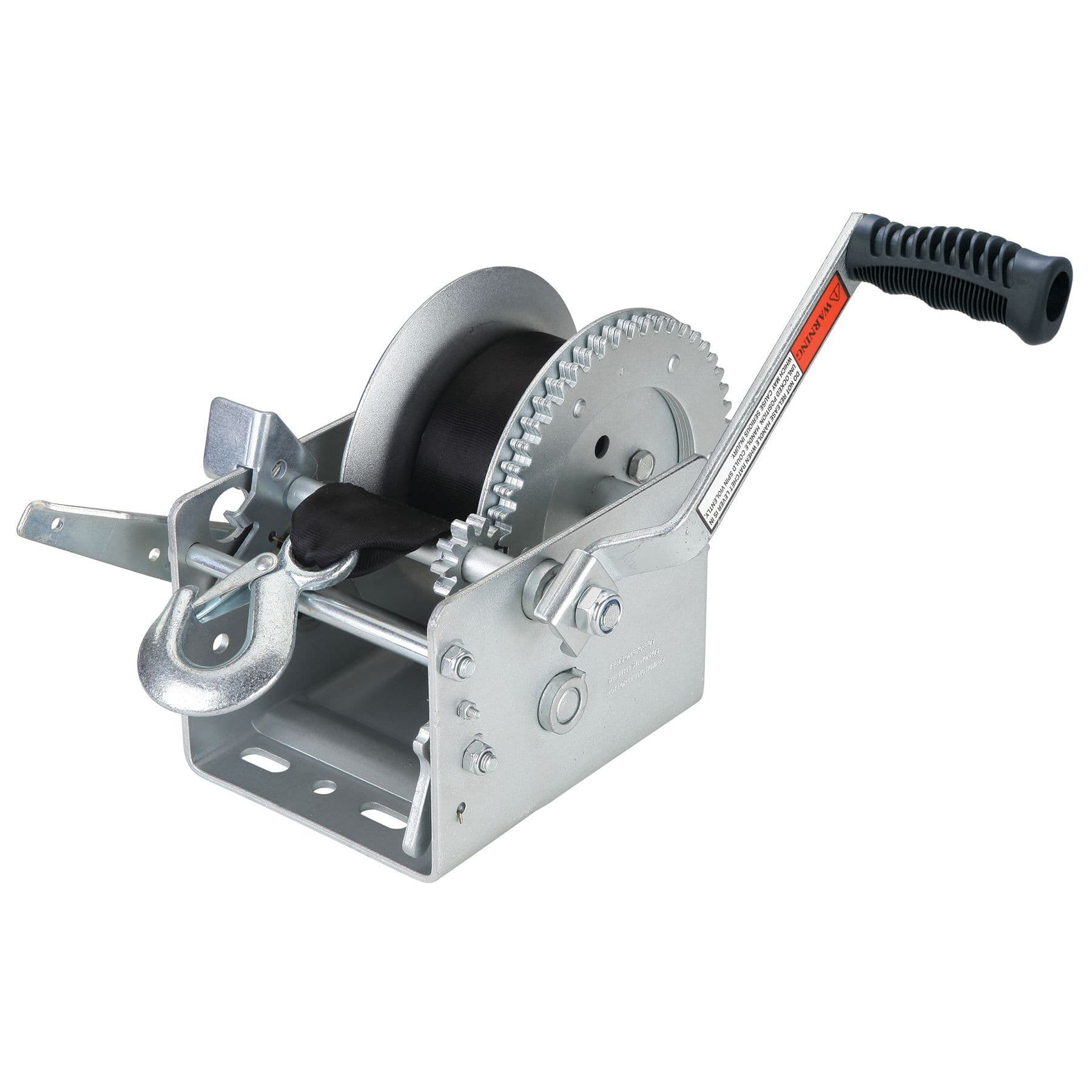 Two Speed Trailer Winch with 20' Strap & Brake (2,500 lbs. Capacity)