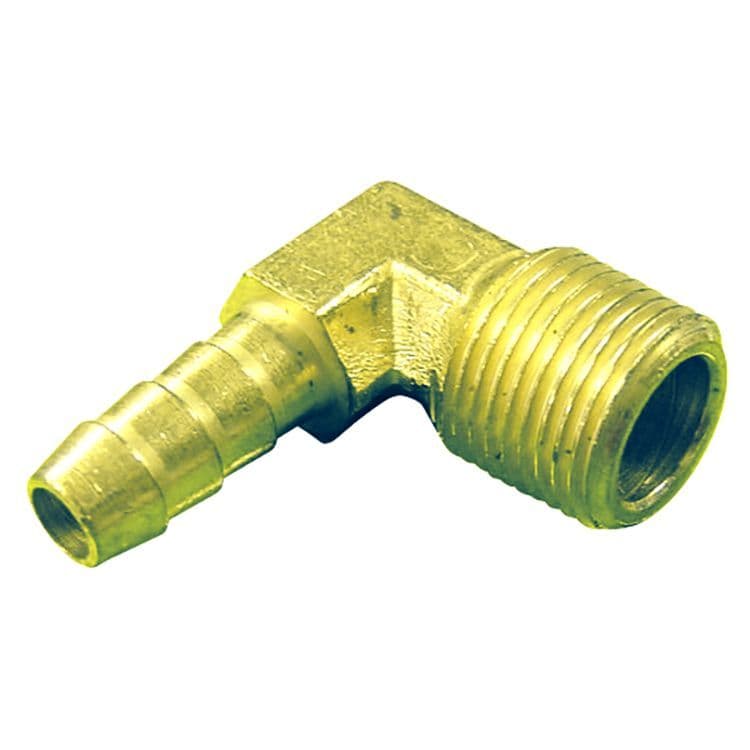 Brass Fuel Elbow (1/4” NPT x 3/8” Barb)