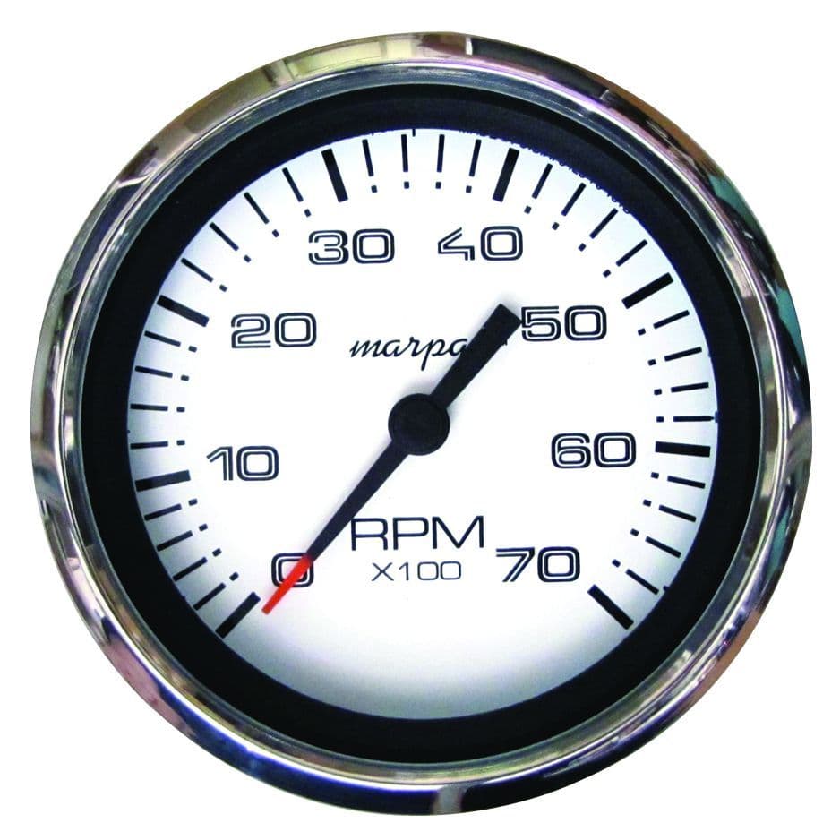 Domed Gauges with Stainless Bezel - Tachometer