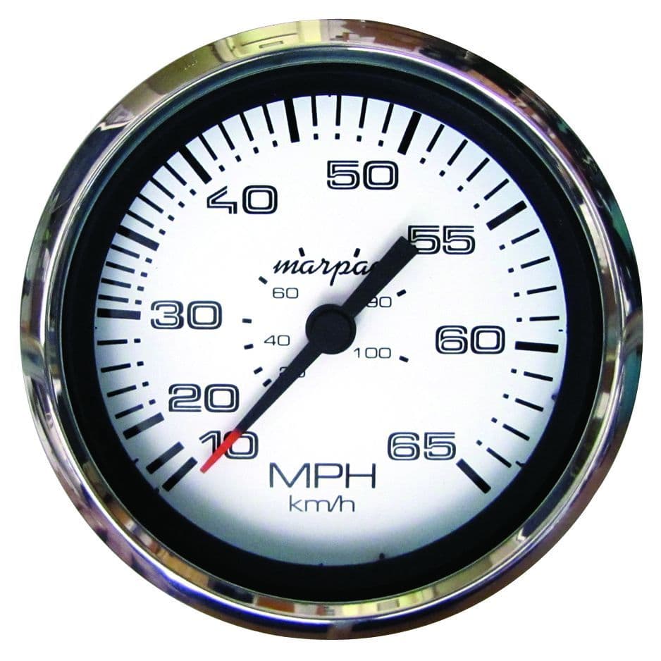 Domed Gauges with Stainless Bezel - Speedometer (65 MPH)