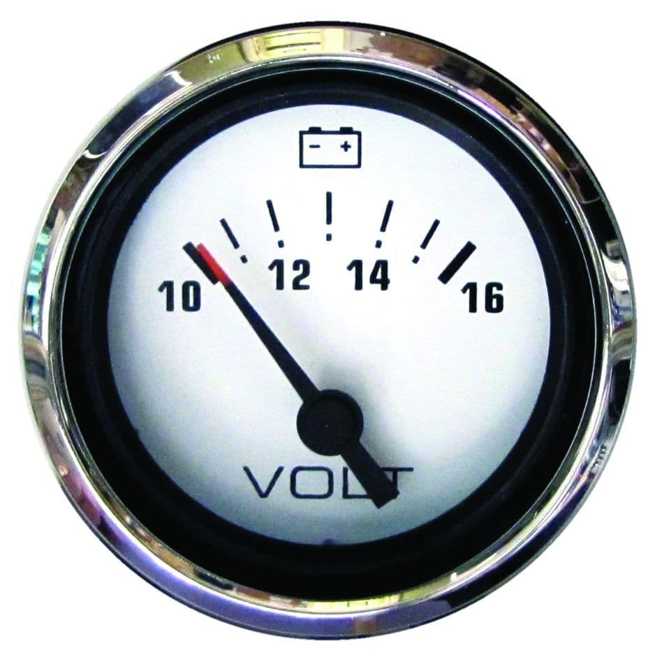 Domed Gauges with Stainless Bezel - Voltmeter