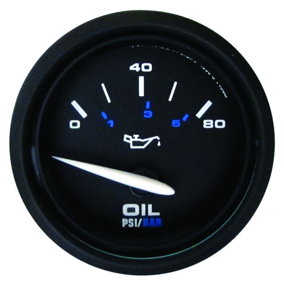 Domed Gauges - Oil Pressure Gauge (80 PSI)