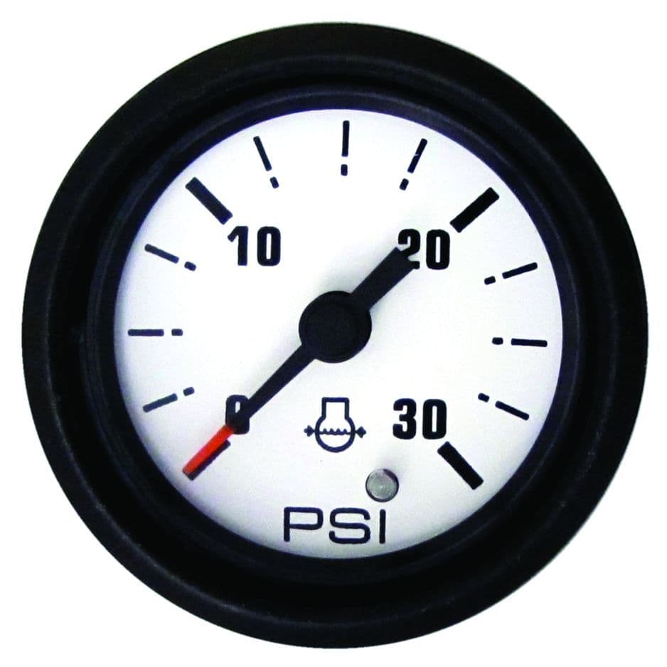 Domed Gauges - O/B Water Pressure Gauge Kit (30 PSI)