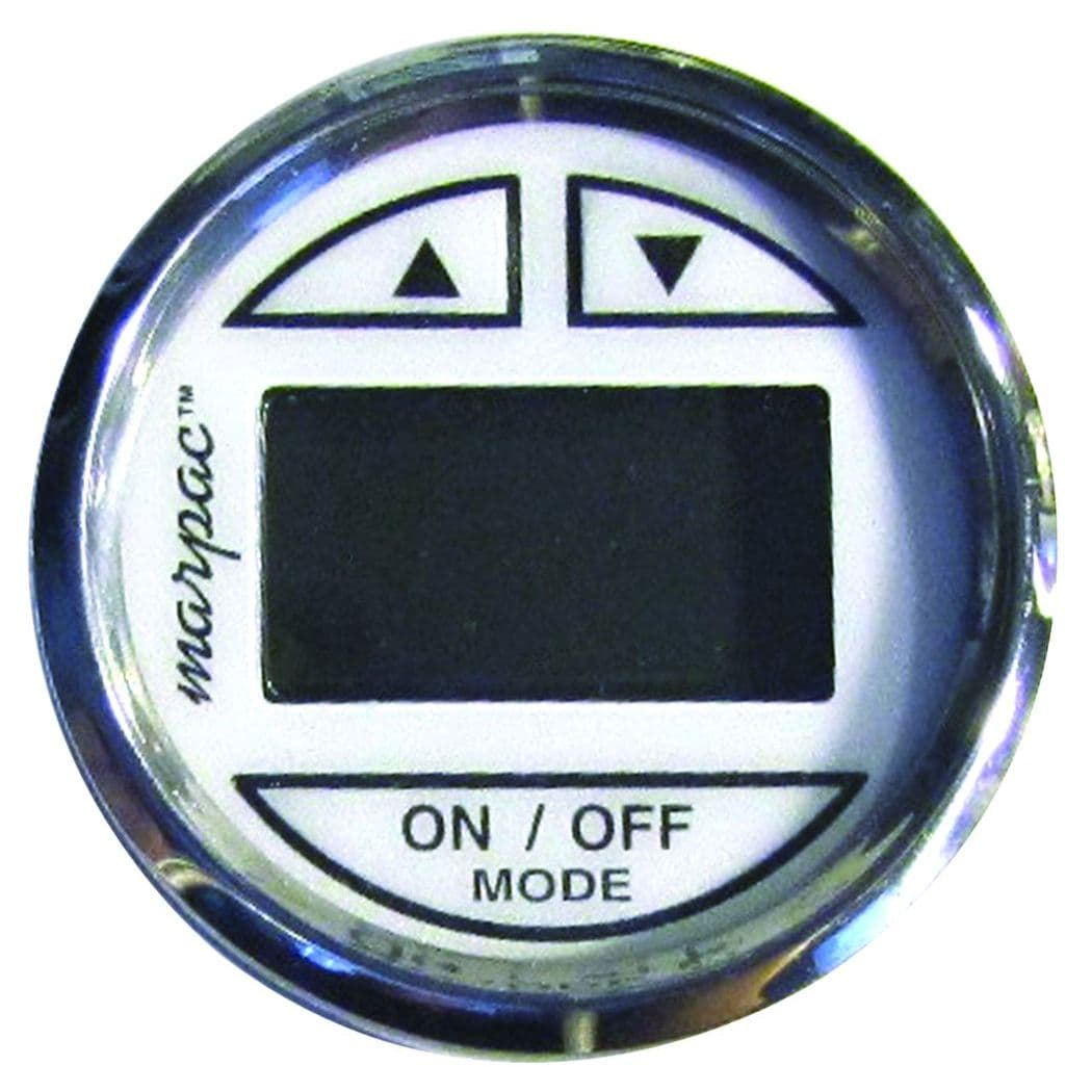 Depth Sounder - In-Hull Transducer (White Face With Stainless Bezel)