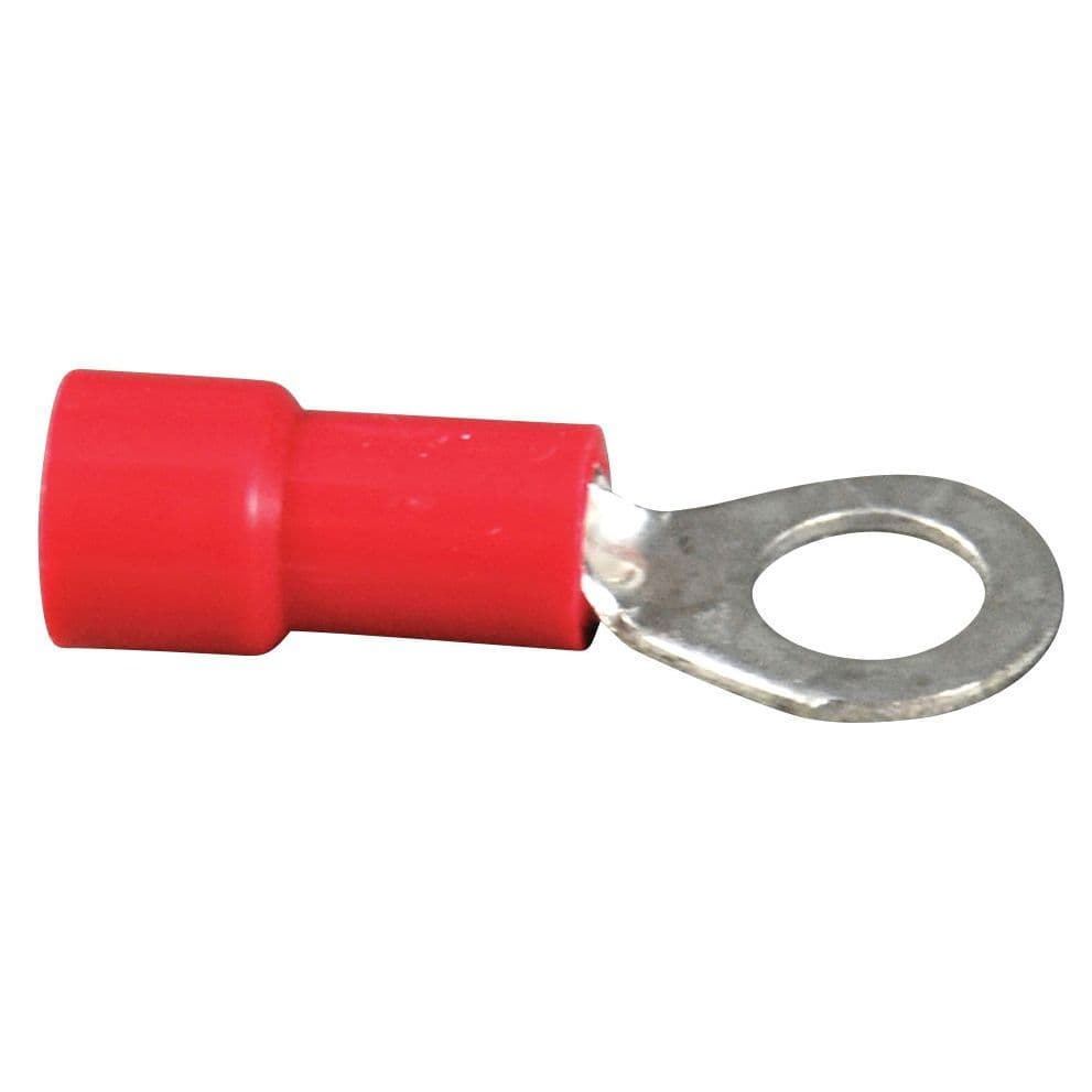 Vinyl Ring Tongue Terminals (22-18 AWG - #10, Red)