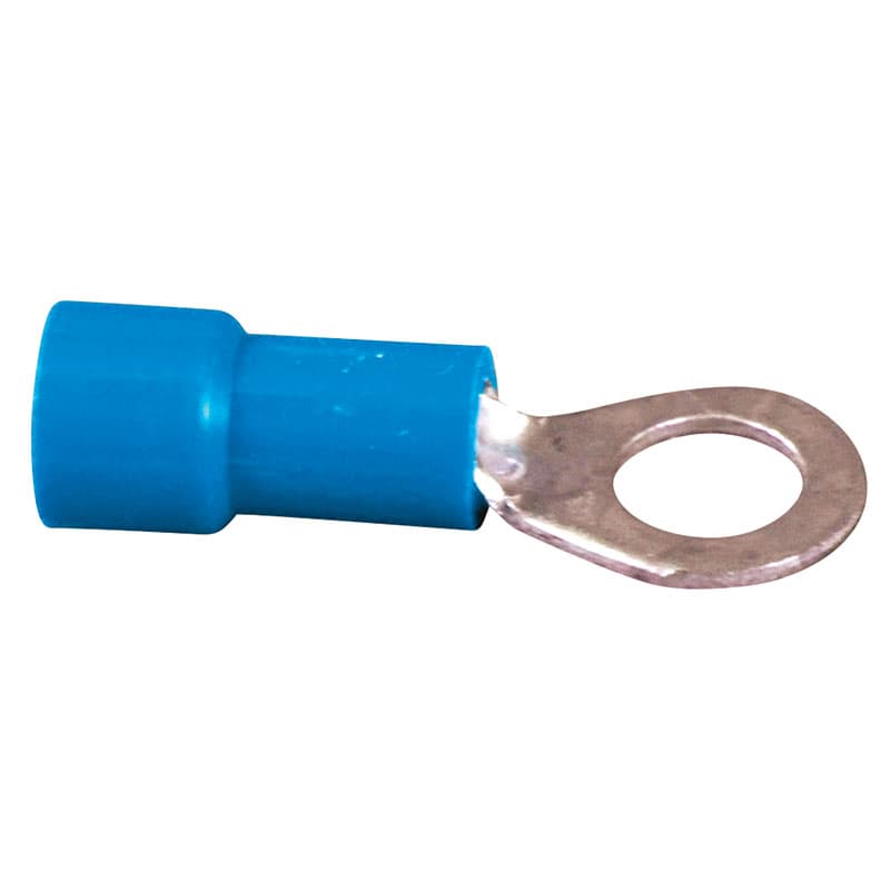 Vinyl Ring Tongue Terminals (16-14 AWG - #3/8, Blue)