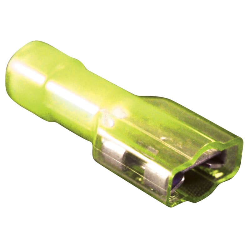 Vinyl Fully Insulated Quick Disconnects (12-10 AWG, Female, Yellow)