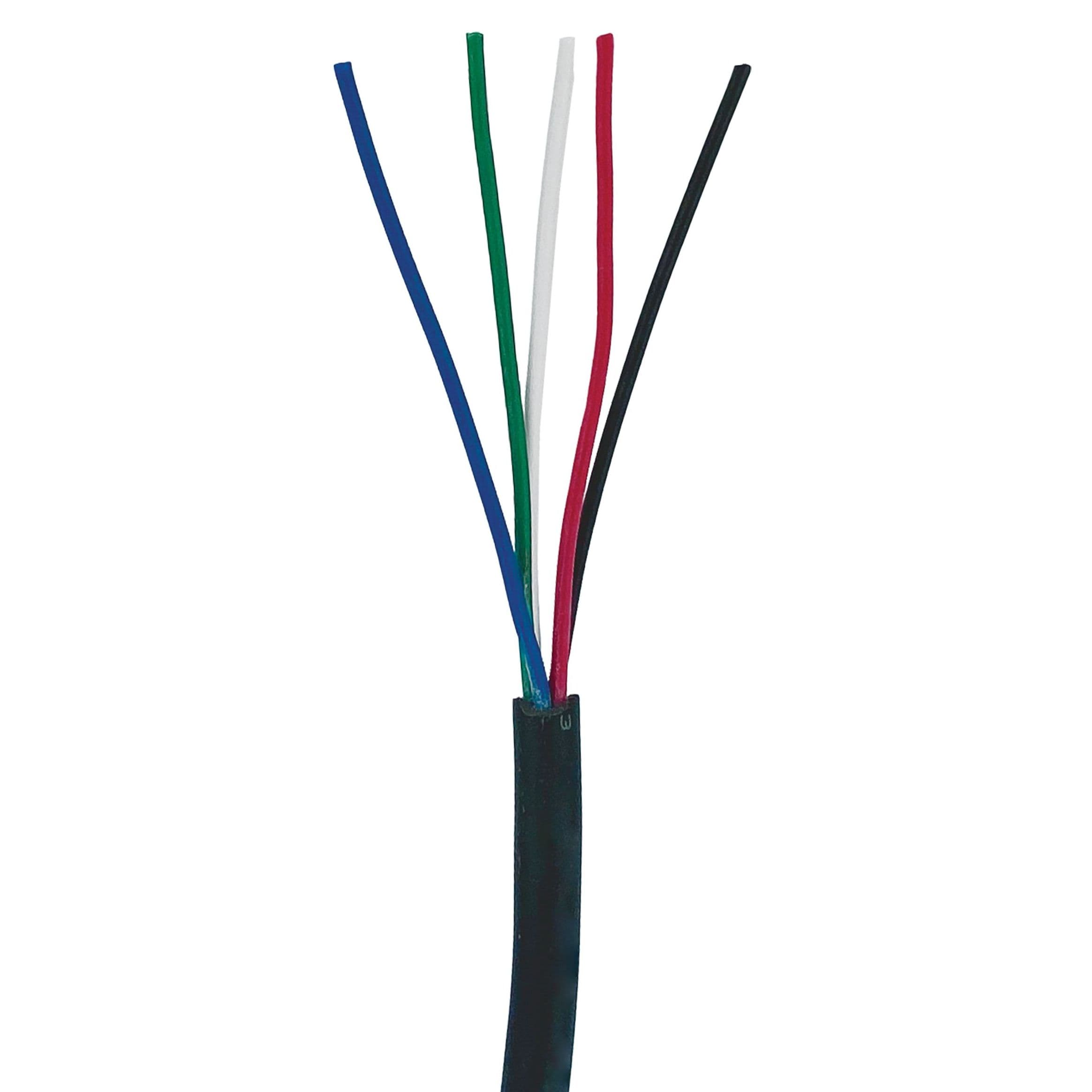 5 Conductor Wire for L.E.D. RGBW Light Controller (Length 100’)