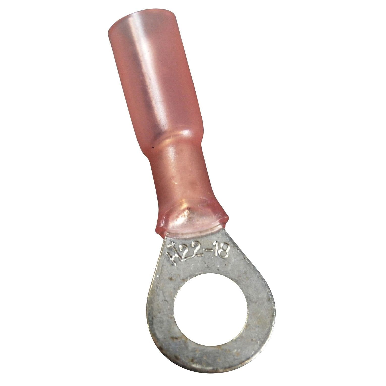 Heat Shrink Ring Tongues (22-18 AWG - #1/4, Red)