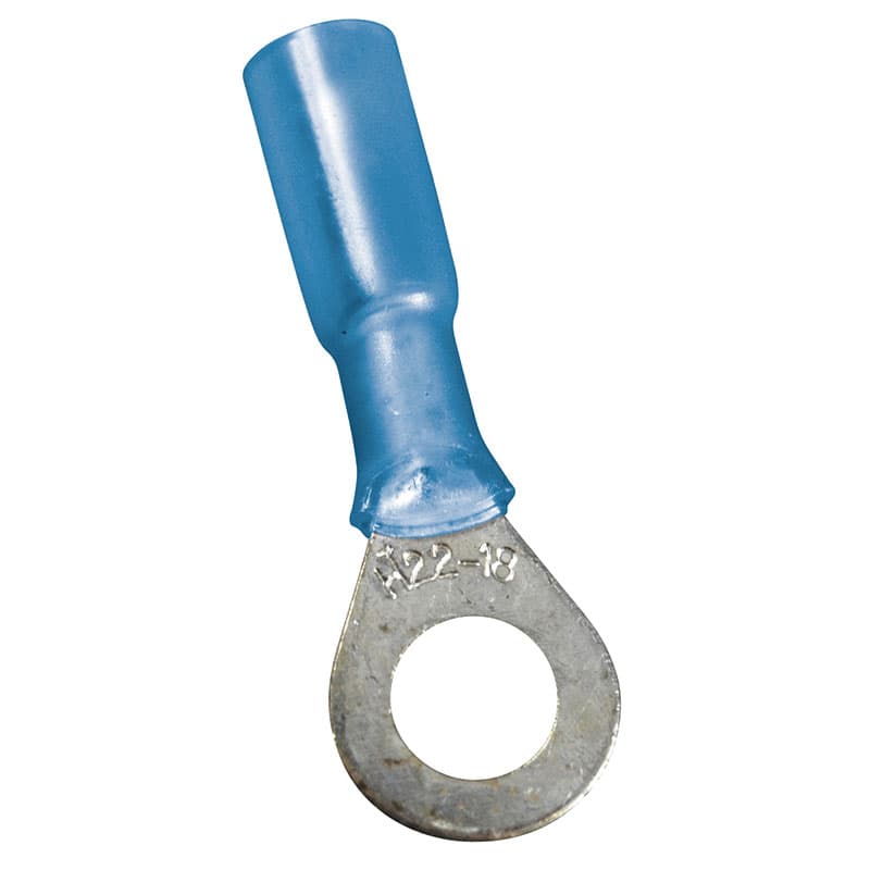 Heat Shrink Ring Tongues (16-14 AWG - #5/16, Blue)