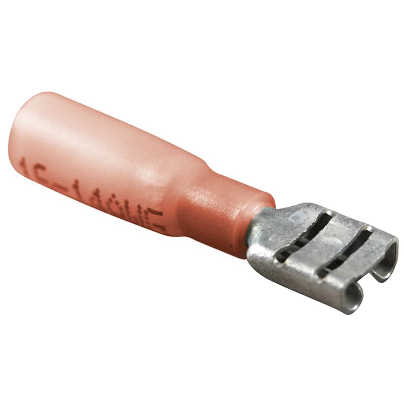 Heat Shrink Insulated Quick Disconnects (22-18 AWG, Female, Red)