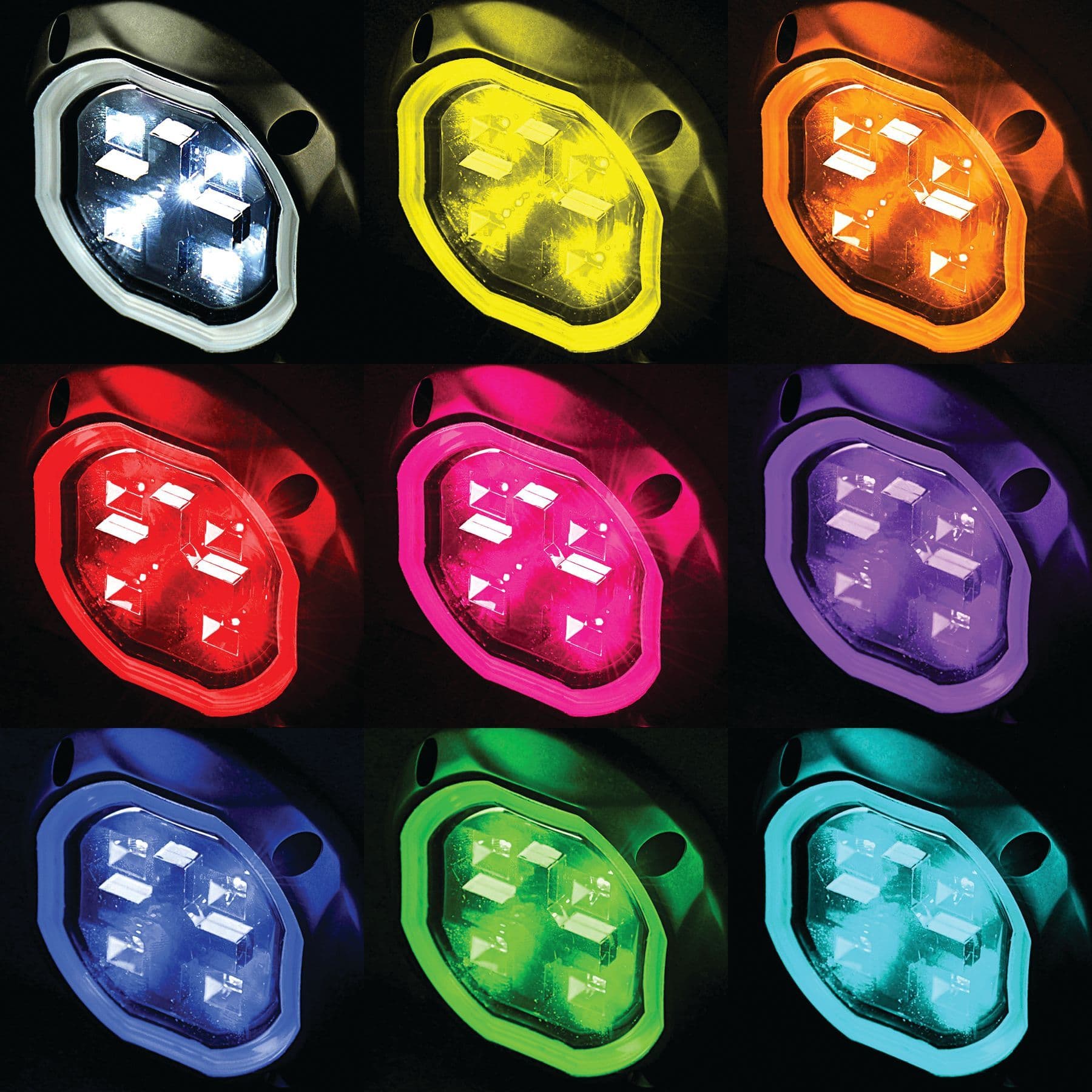 L.E.D. High Intensity RGBW Underwater Light (Anodized Aluminum Housing, Diameter 3.85")