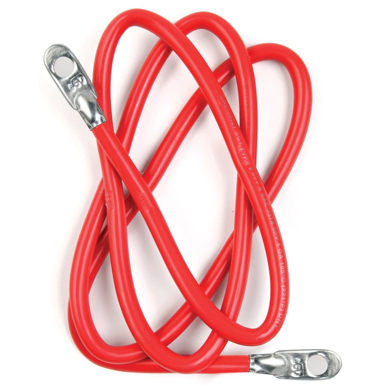 Tinned Copper Battery Cable (2 Gauge, 60” L, Red)