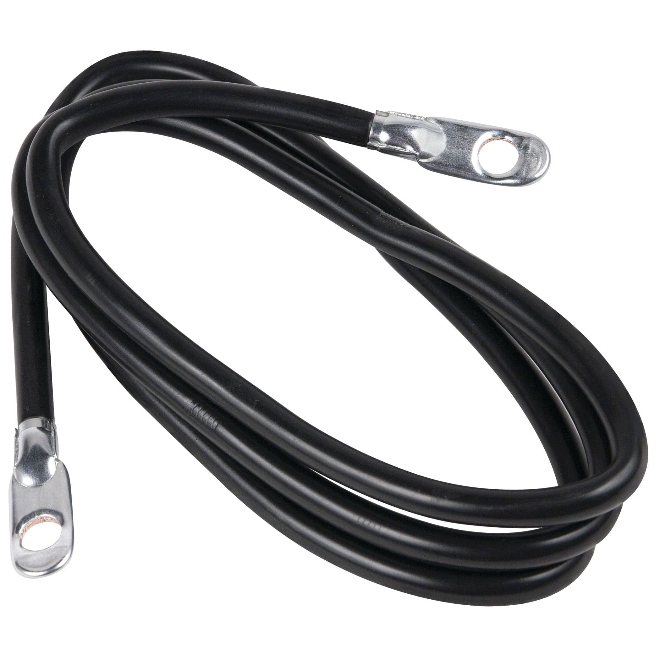 Tinned Copper Battery Cable (2 Gauge, 24” L, Black)