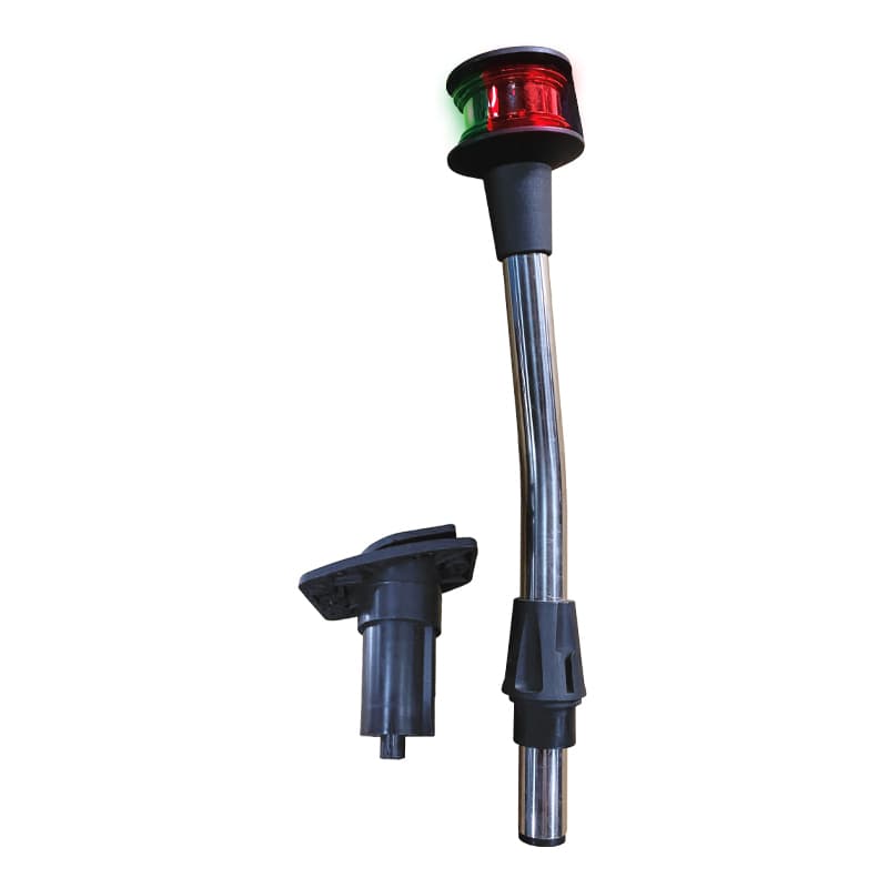 Bi-Color Stowaway Bow Light (11” L Angled Pole)