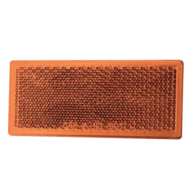 Stick-On Rectangular Reflector - Amber