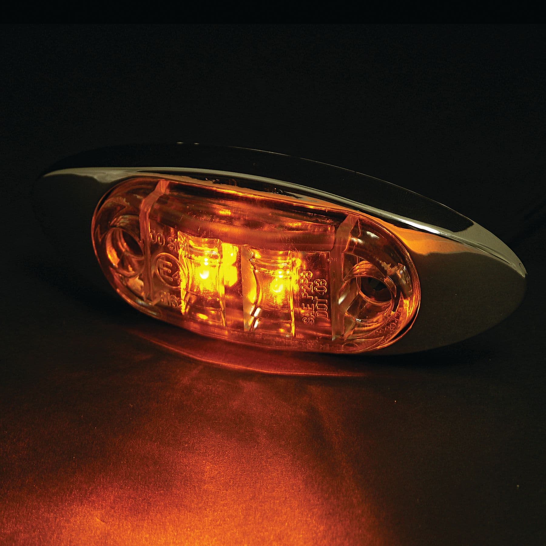 L.E.D. Sleek Accent Marker/Clearance Light - Amber