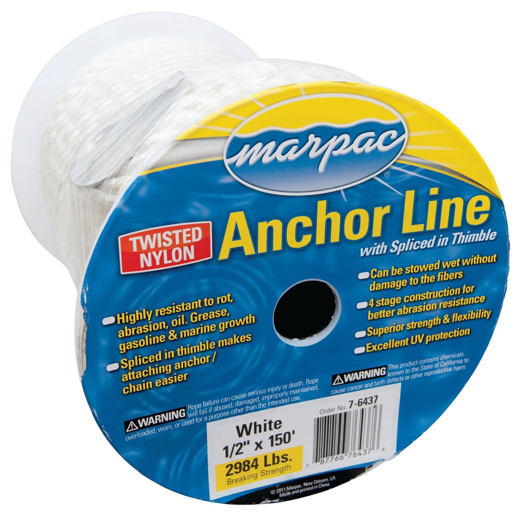 Twisted Nylon Anchor Line (1/2” x 200’ L)