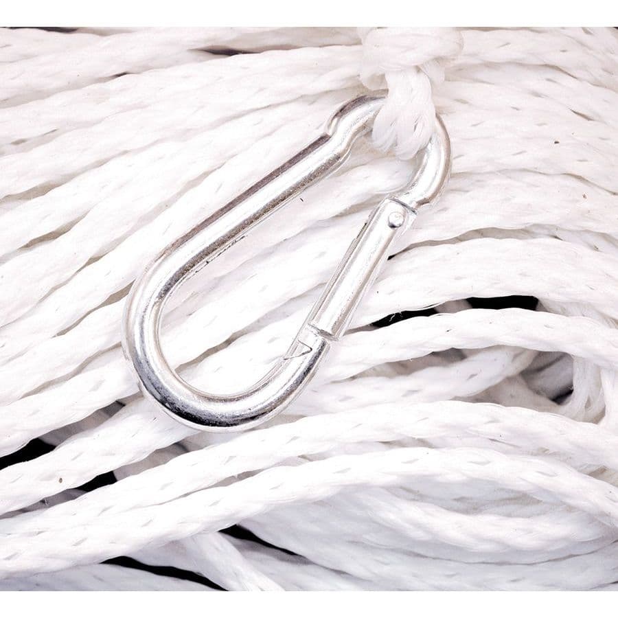 Braided Polypropylene Anchor Line with Zinc-Plated Hook (3/8” x 100’ L)