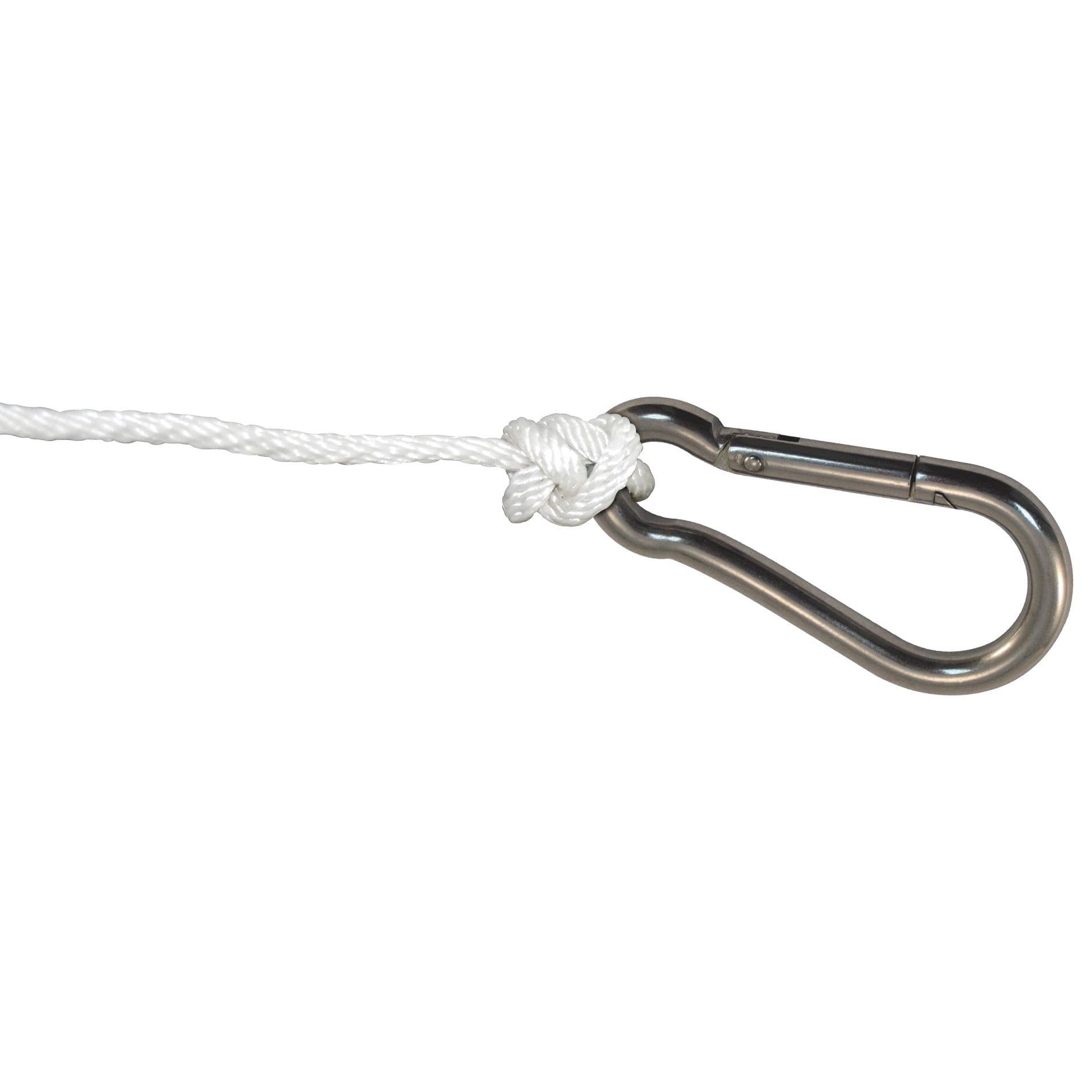 Solid Braid Nylon Anchor Line with Zinc-Plated Hook (3/16” x 50’ L)