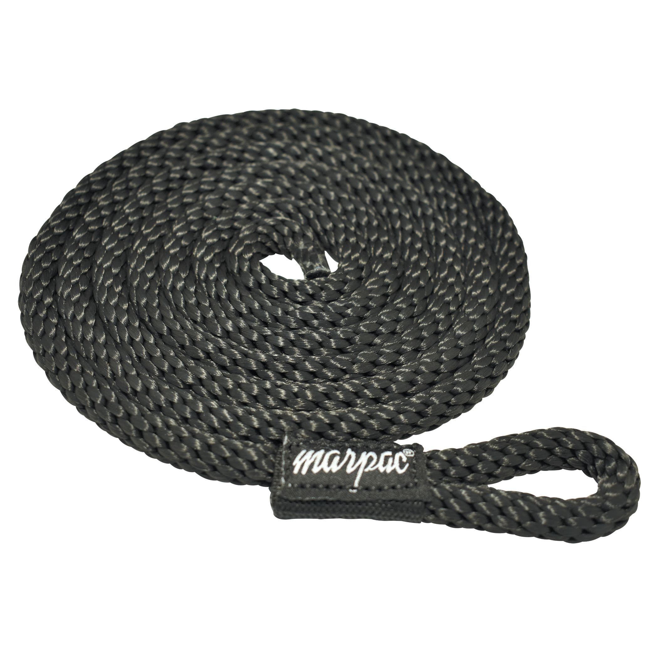 Braided MFP Fender Line with 2” Loop (3/8” x 48”, Black)