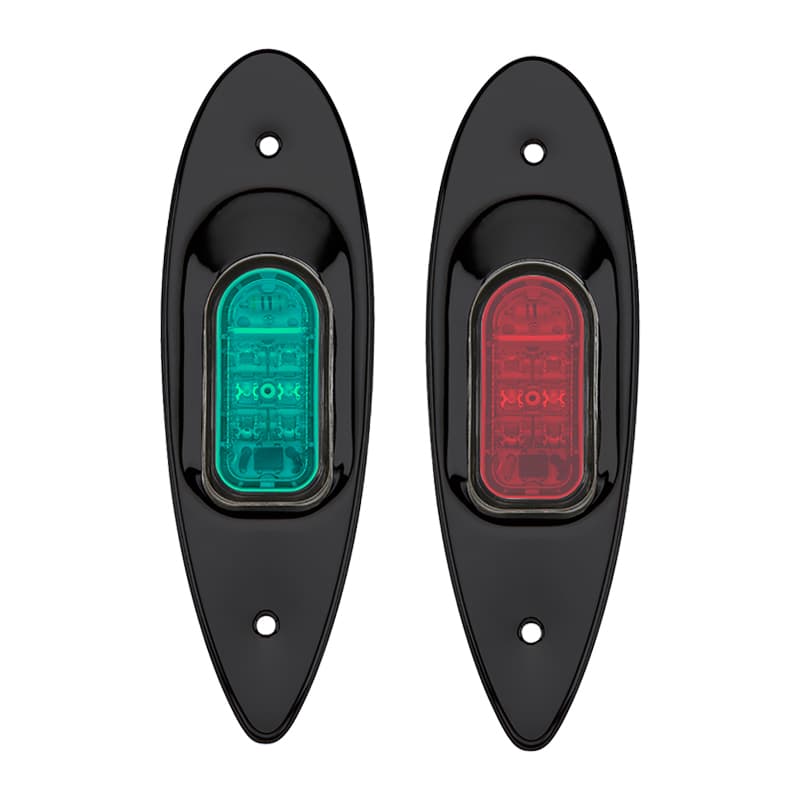 L.E.D. Side Lights - Flush Mount (Stainless Steel Housing with Matte Black Finish)