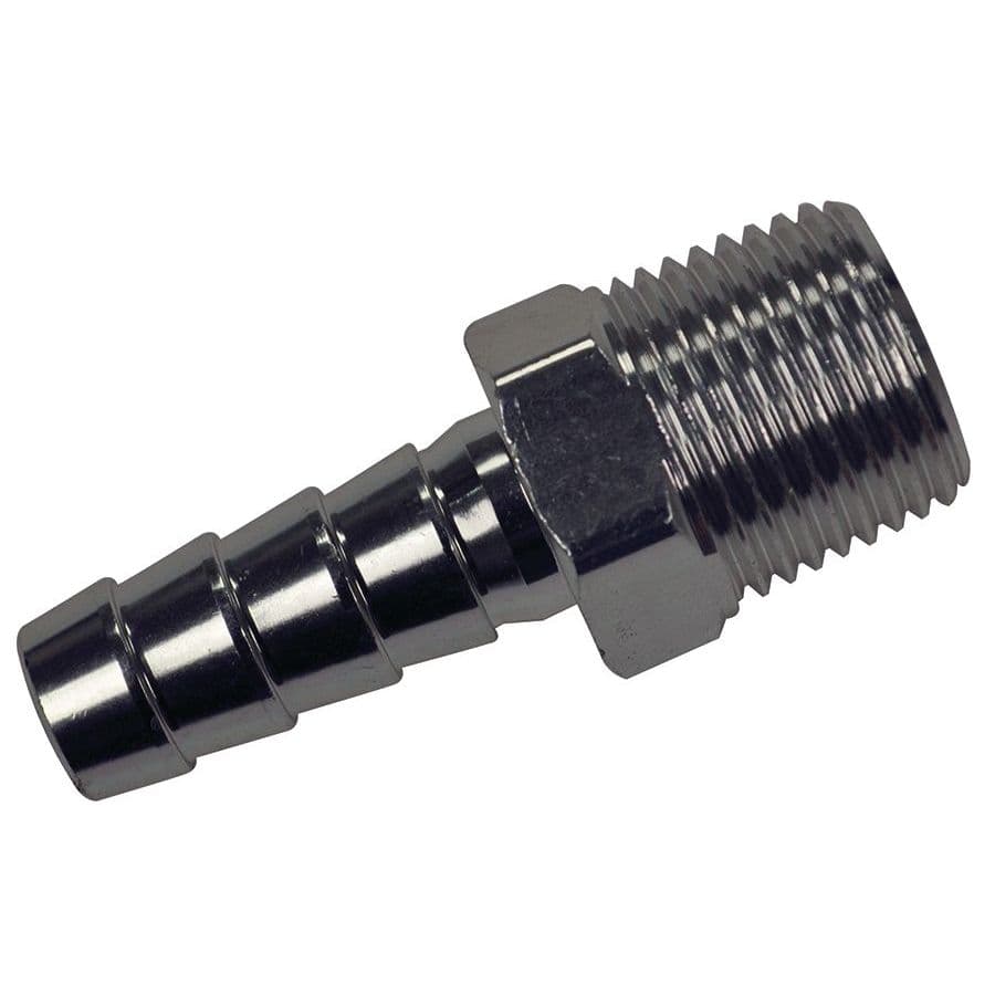 Aluminum Male Fuel Hose Barb (3/8” NPT x 3/8”)