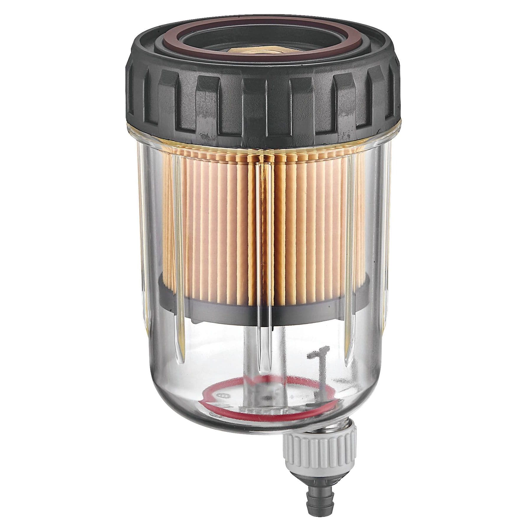 Qwick View Fuel/Water Separating Marine Filter Assembly with No Head