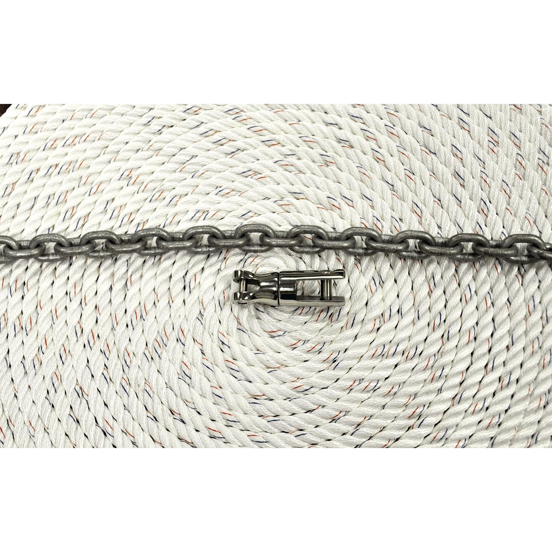 3-Strand Nylon Anchor Rodes (1/4” x 15’ Chain, 1/2” x 300’ Rope)