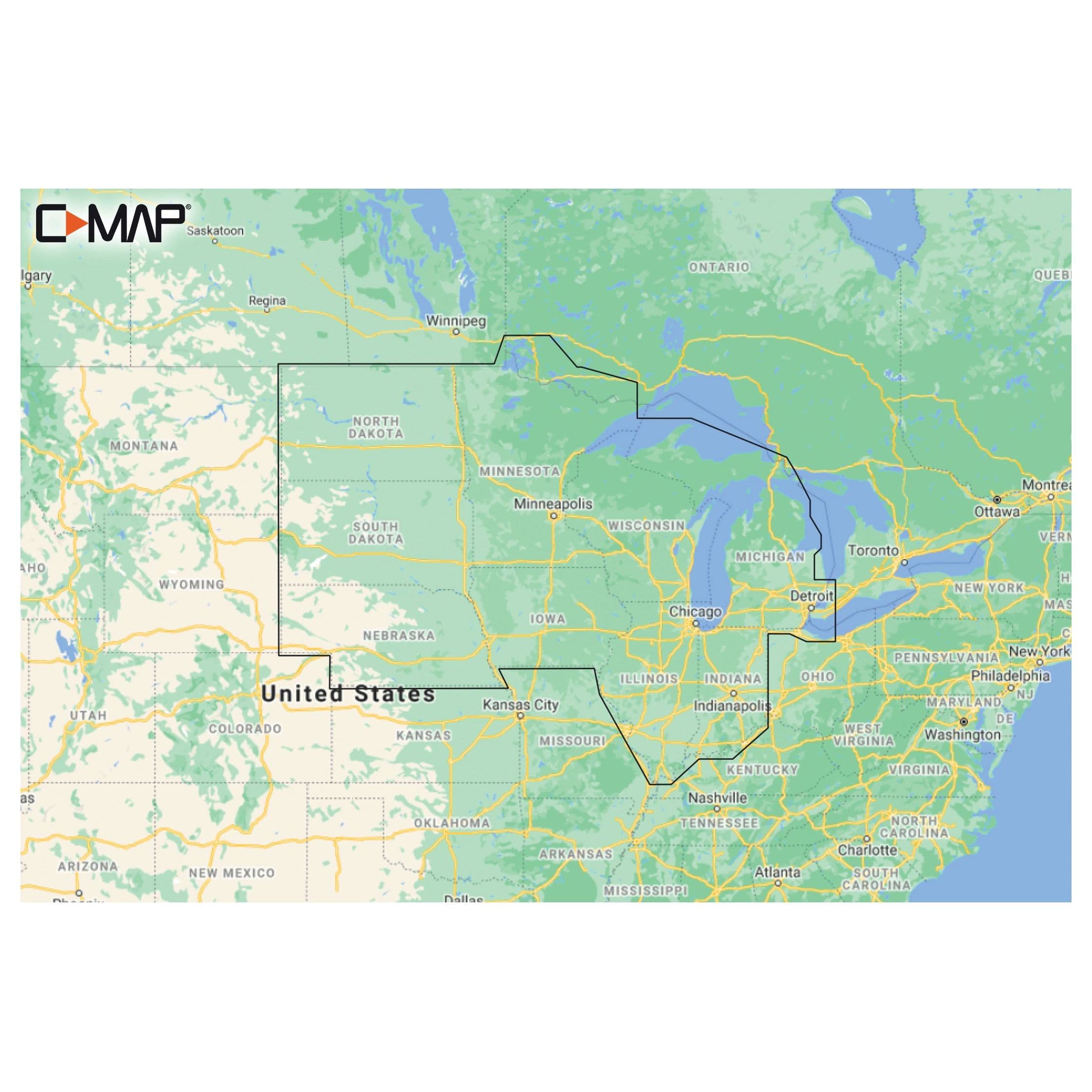 C-MAP Reveal Lakes - US Lakes North Central